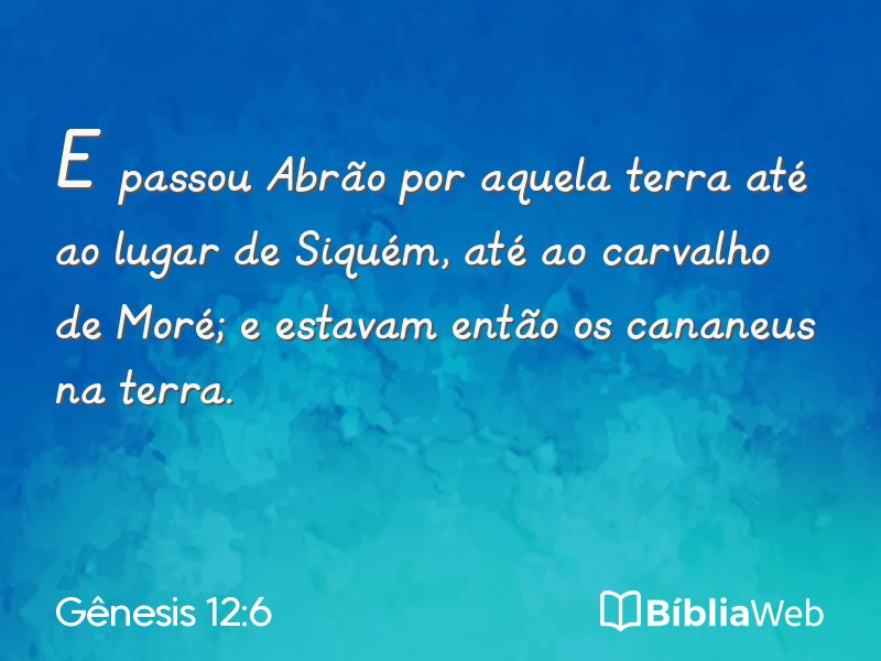 Gênesis 12:6 em imagem para compartilhar