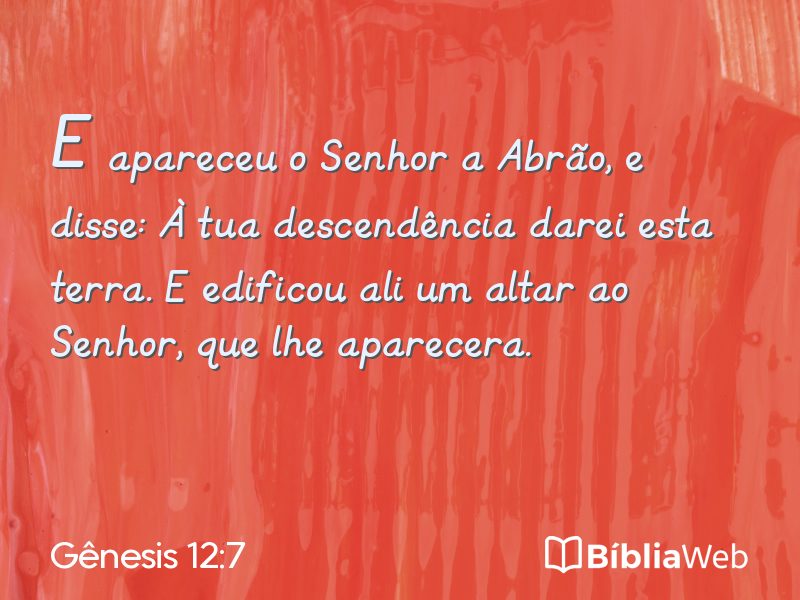 Gênesis 12:7 em imagem para compartilhar