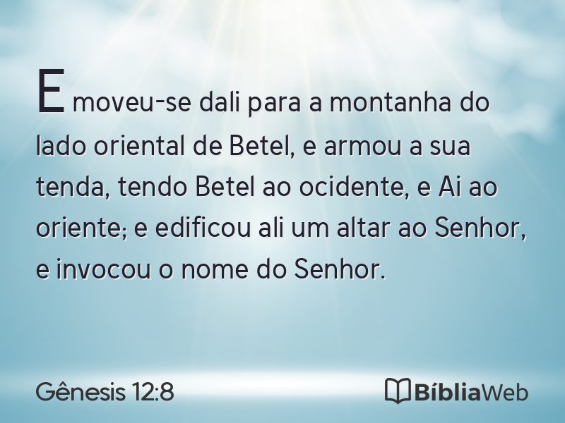 Gênesis 12:8 em imagem para compartilhar
