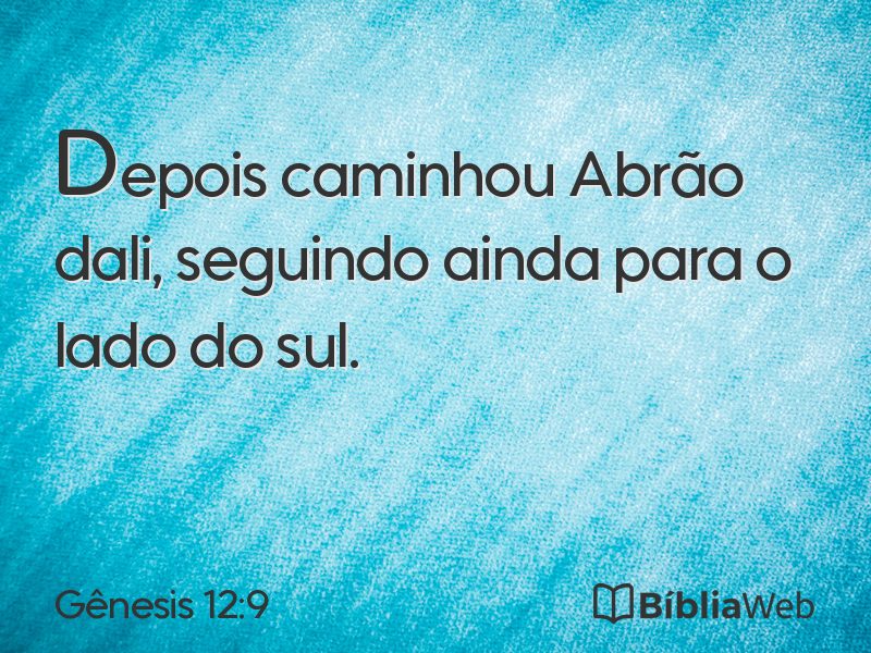 Gênesis 12:9 em imagem para compartilhar