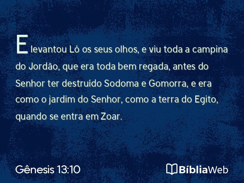 Gênesis 13:10 em imagem para compartilhar