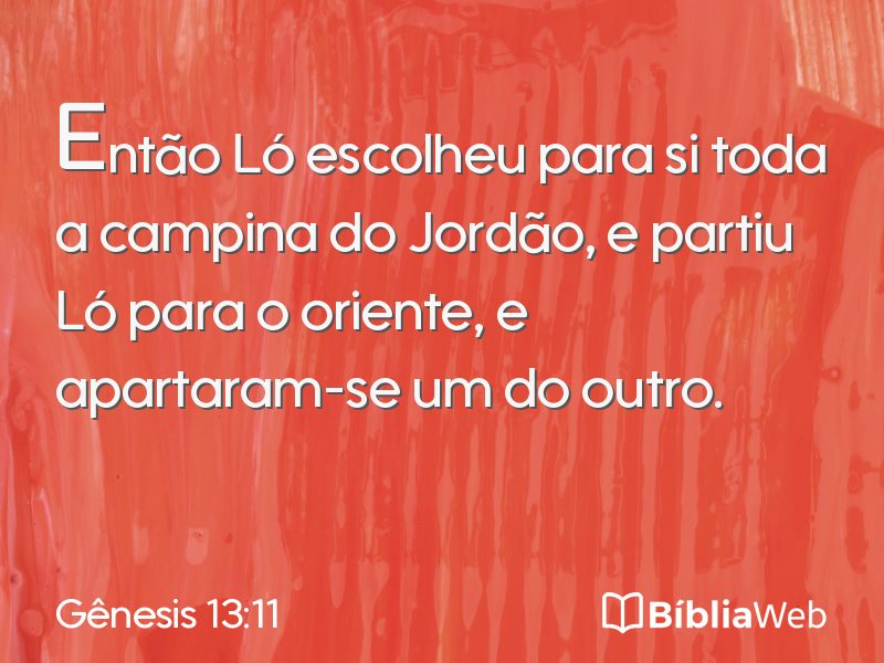 Gênesis 13:11 em imagem para compartilhar