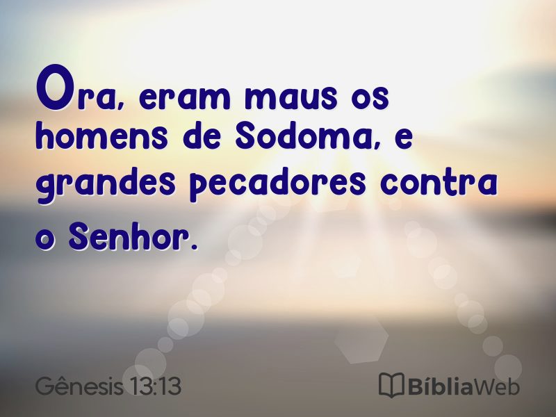 Gênesis 13:13 em imagem para compartilhar