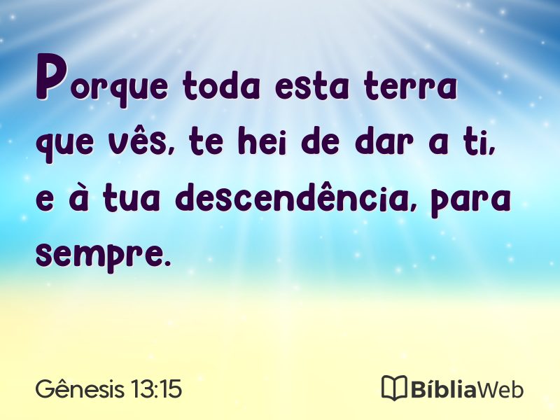 Gênesis 13:15 em imagem para compartilhar