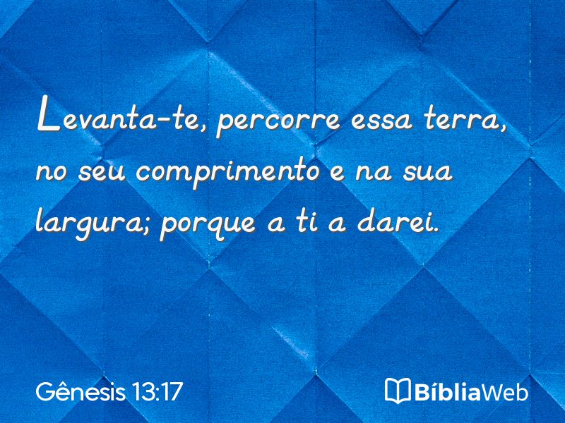 Gênesis 13:17 em imagem para compartilhar
