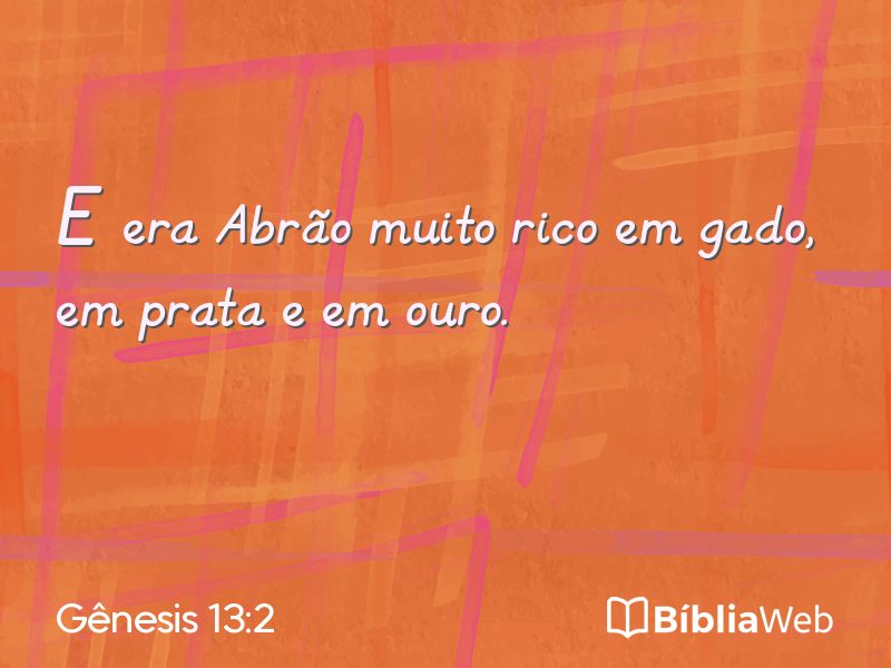 Gênesis 13:2 em imagem para compartilhar