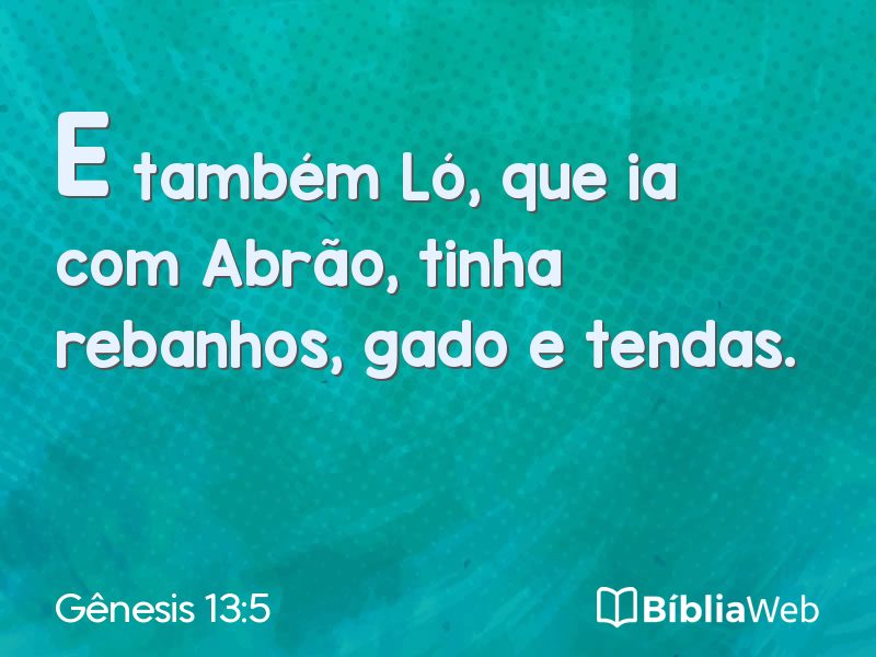 Gênesis 13:5 em imagem para compartilhar