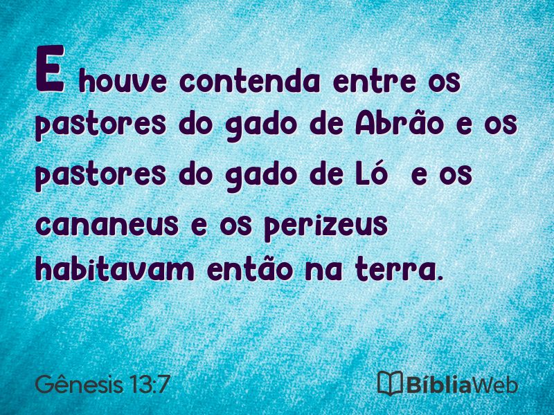 Gênesis 13:7 em imagem para compartilhar