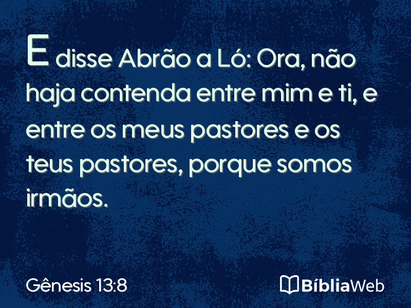 Gênesis 13:8 em imagem para compartilhar