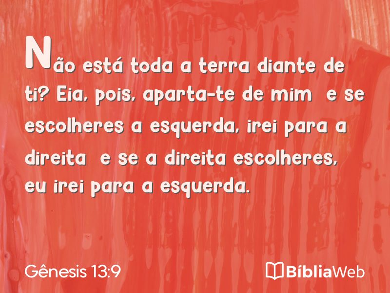Gênesis 13:9 em imagem para compartilhar