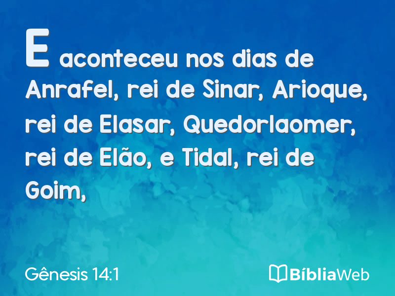 Gênesis 14:1 em imagem para compartilhar