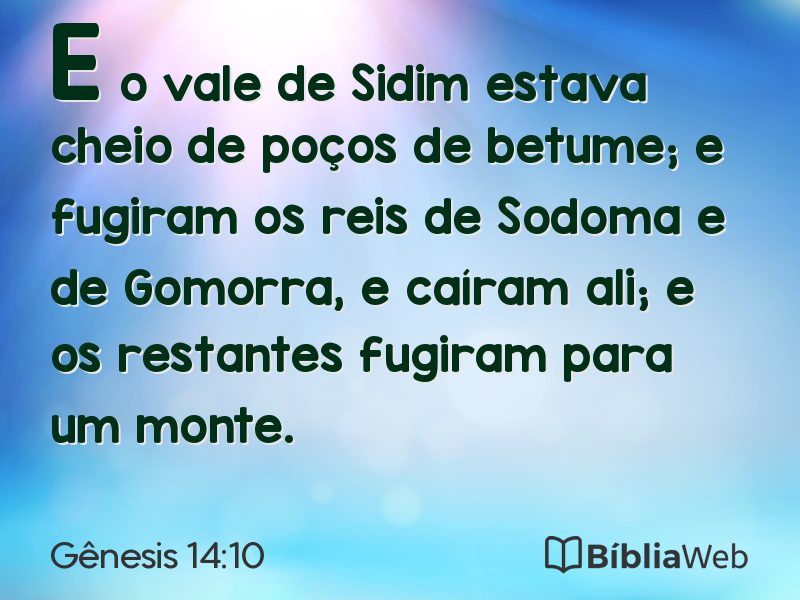 Gênesis 14:10 em imagem para compartilhar