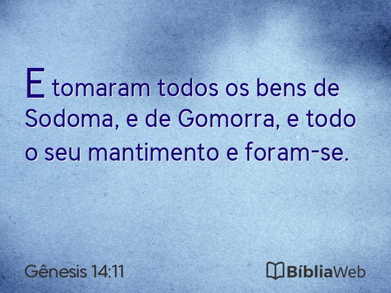 Gênesis 14:11 em imagem para compartilhar