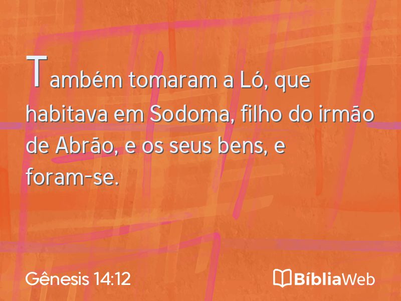 Gênesis 14:12 em imagem para compartilhar