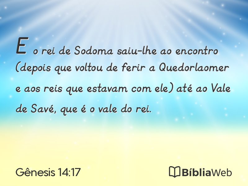 Gênesis 14:17 em imagem para compartilhar