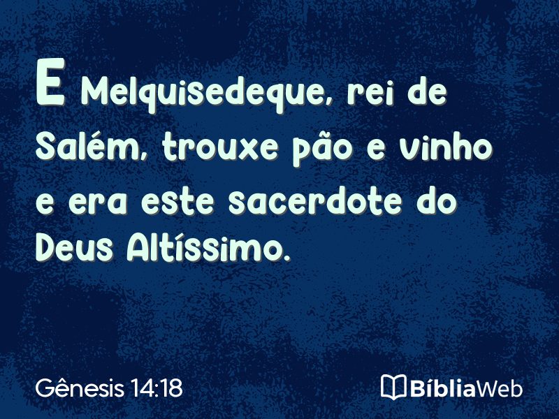 Gênesis 14:18 em imagem para compartilhar