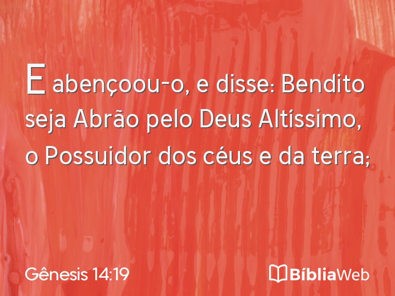 Gênesis 14:19 em imagem para compartilhar