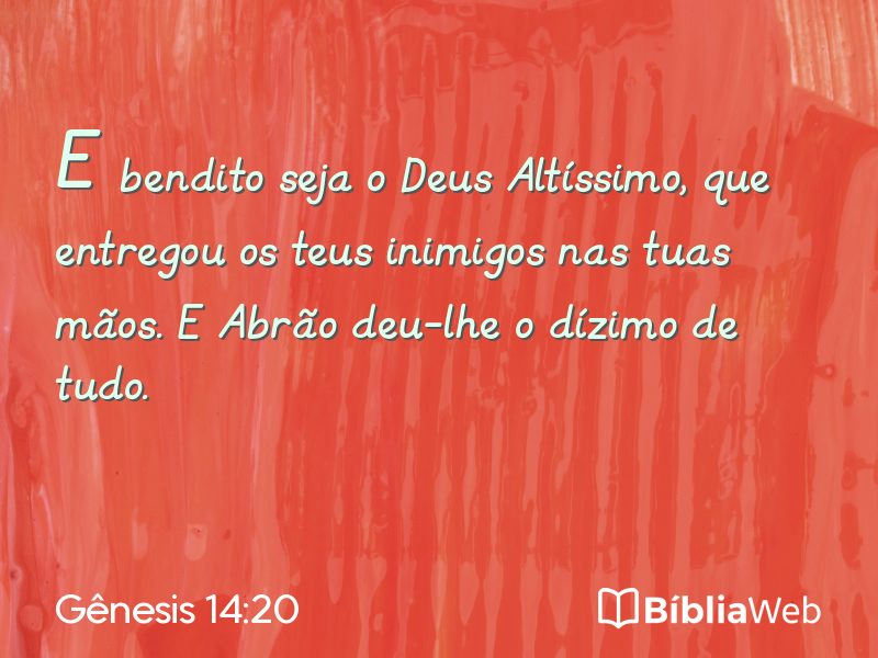 Gênesis 14:20 em imagem para compartilhar