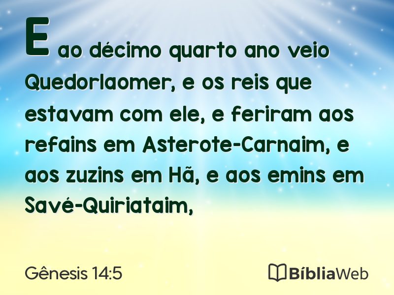 Gênesis 14:5 em imagem para compartilhar