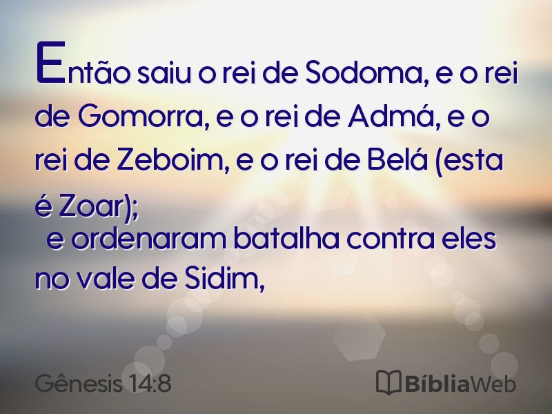 Gênesis 14:8 em imagem para compartilhar