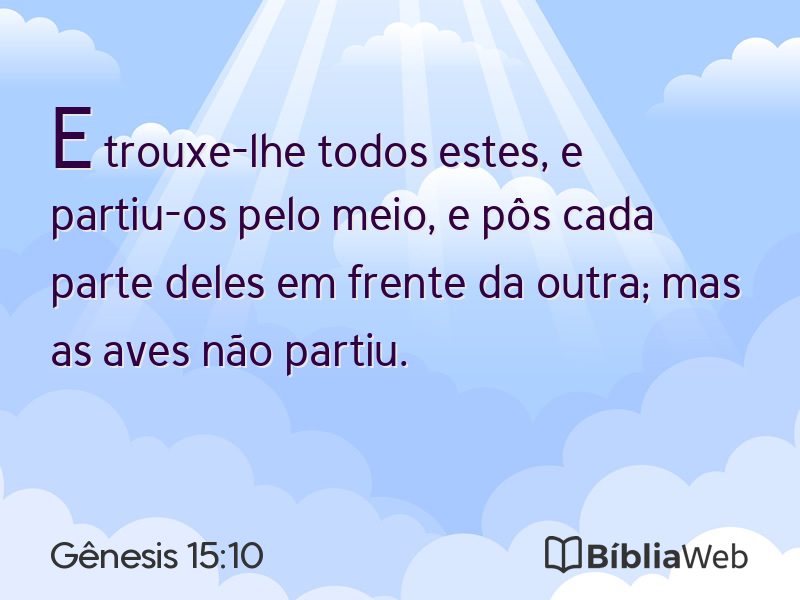 Gênesis 15:10 em imagem para compartilhar