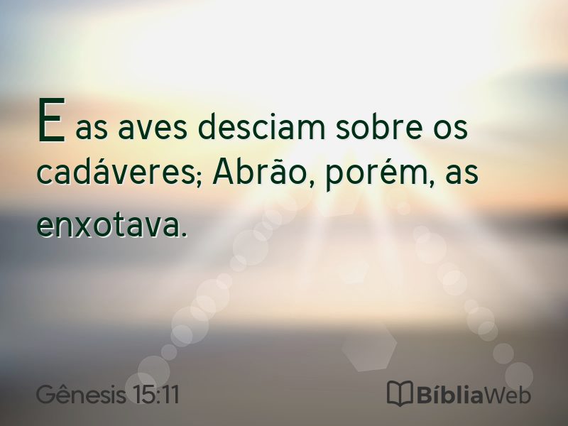 Gênesis 15:11 em imagem para compartilhar