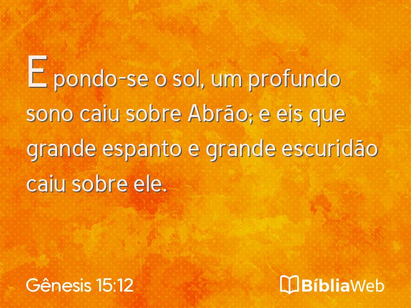Gênesis 15:12 em imagem para compartilhar