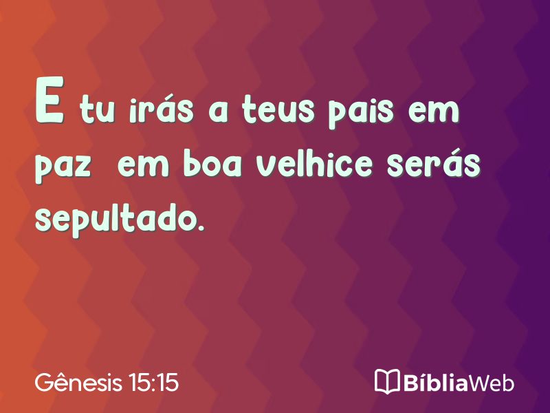 Gênesis 15:15 em imagem para compartilhar