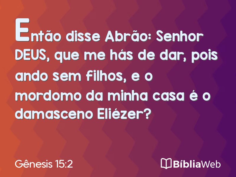Gênesis 15:2 em imagem para compartilhar