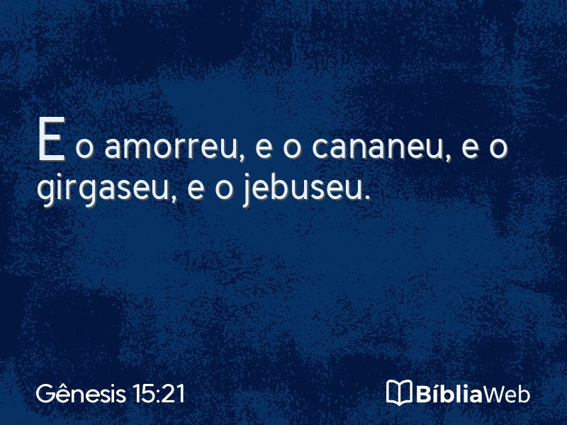Gênesis 15:21 em imagem para compartilhar