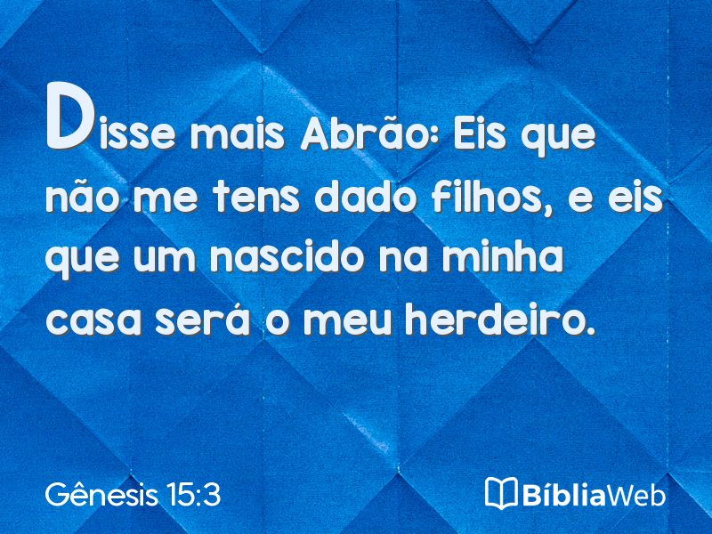 Gênesis 15:3 em imagem para compartilhar