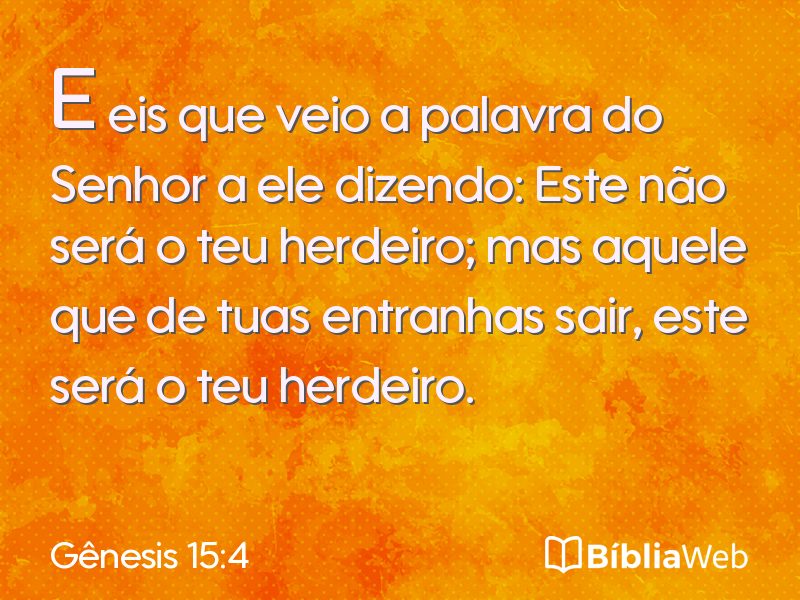 Gênesis 15:4 em imagem para compartilhar