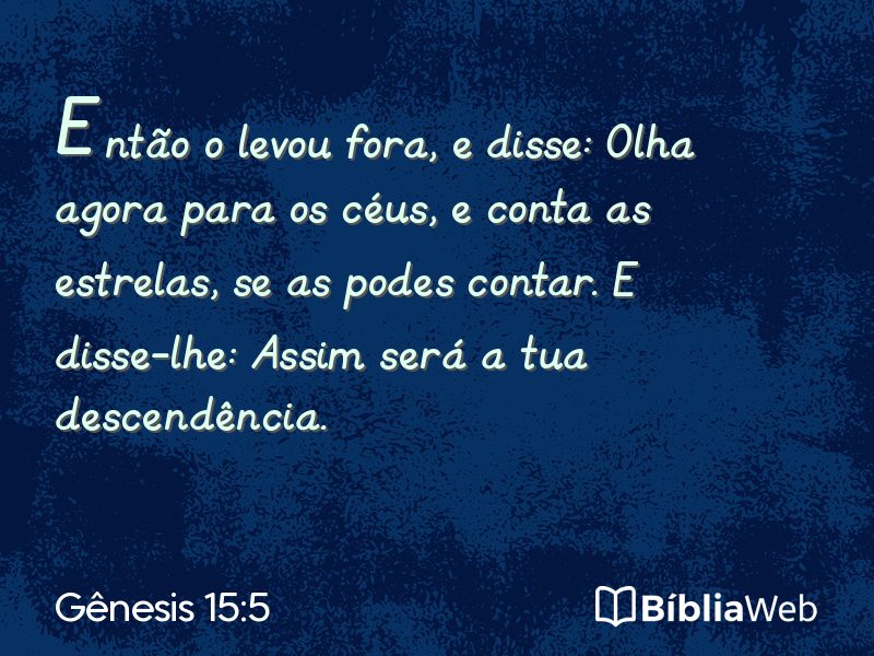 Gênesis 15:5 em imagem para compartilhar