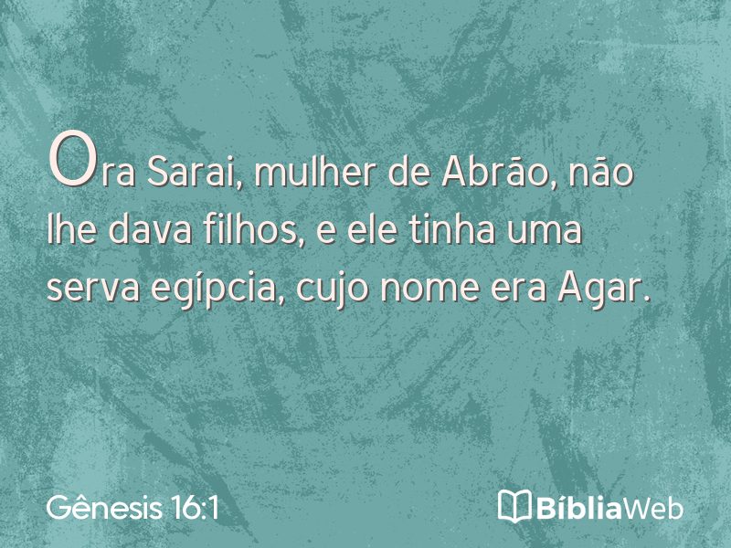 Gênesis 16:1 em imagem para compartilhar