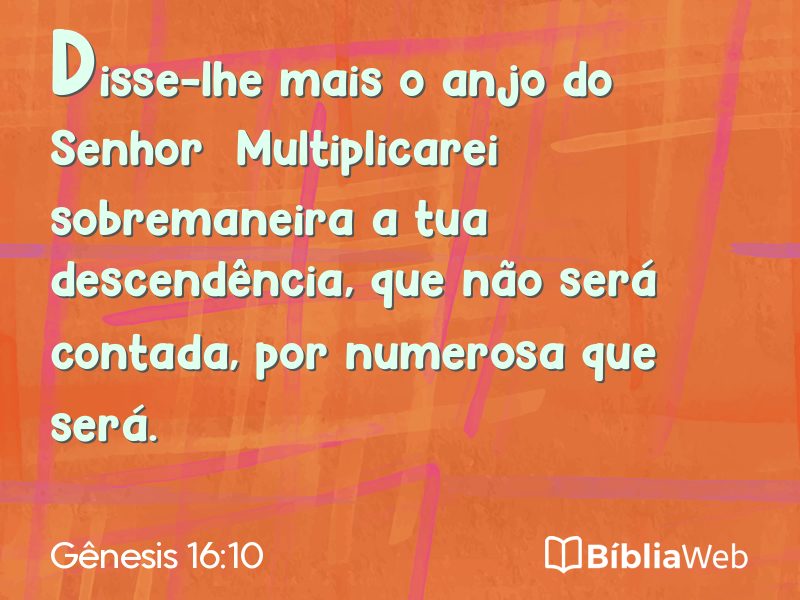 Gênesis 16:10 em imagem para compartilhar
