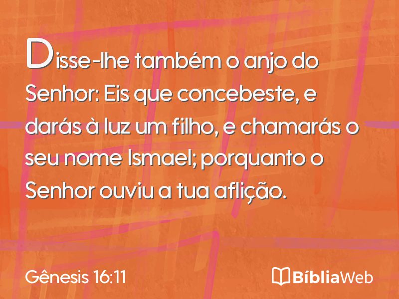 Gênesis 16:11 em imagem para compartilhar