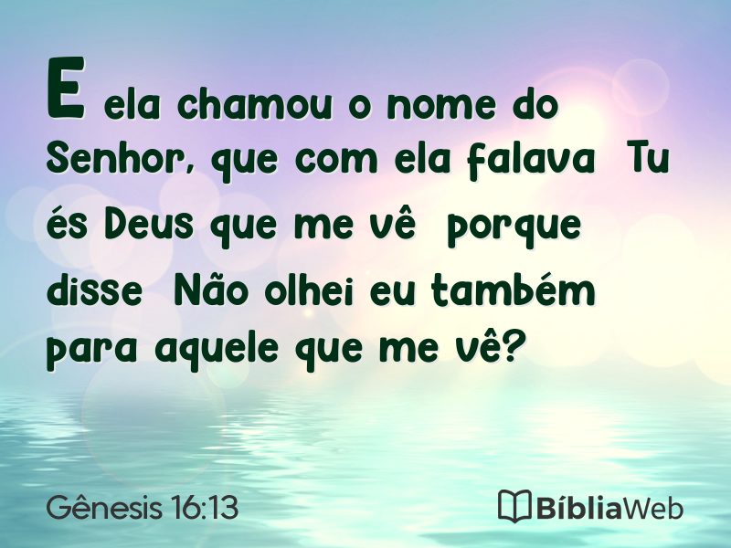 Gênesis 16:13 em imagem para compartilhar