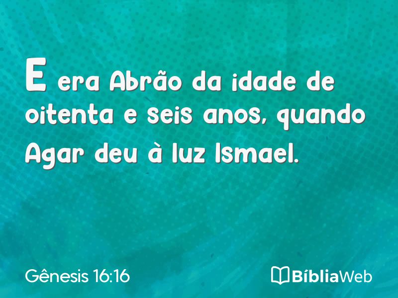 Gênesis 16:16 em imagem para compartilhar