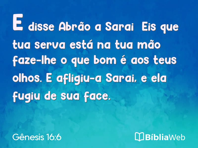 Gênesis 16:6 em imagem para compartilhar