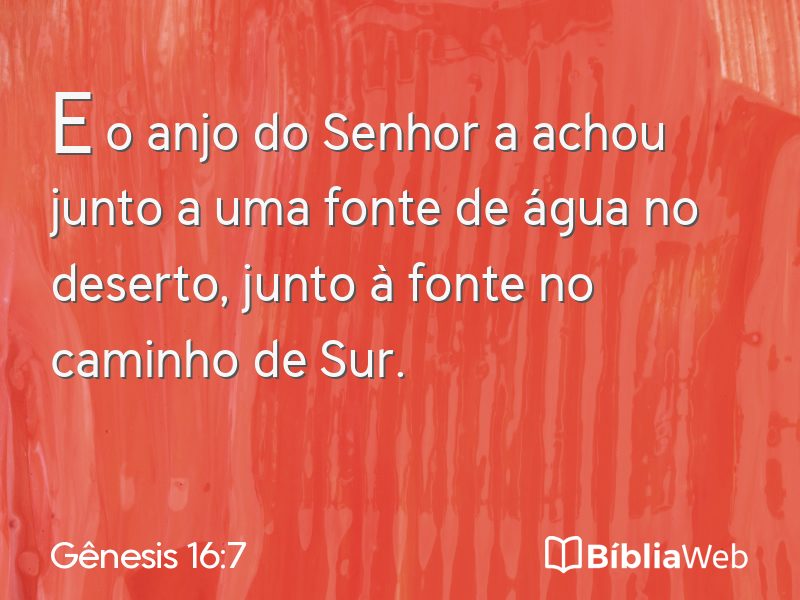 Gênesis 16:7 em imagem para compartilhar