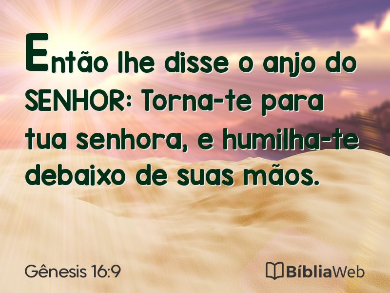 Gênesis 16:9 em imagem para compartilhar