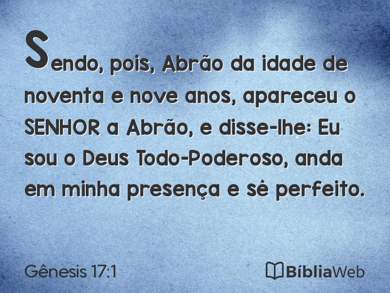 Gênesis 17:1 em imagem para compartilhar