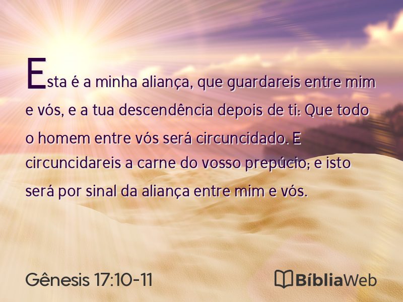 Gênesis 17:10-11 em imagem para compartilhar