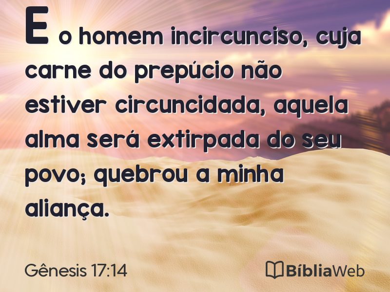 Gênesis 17:14 em imagem para compartilhar