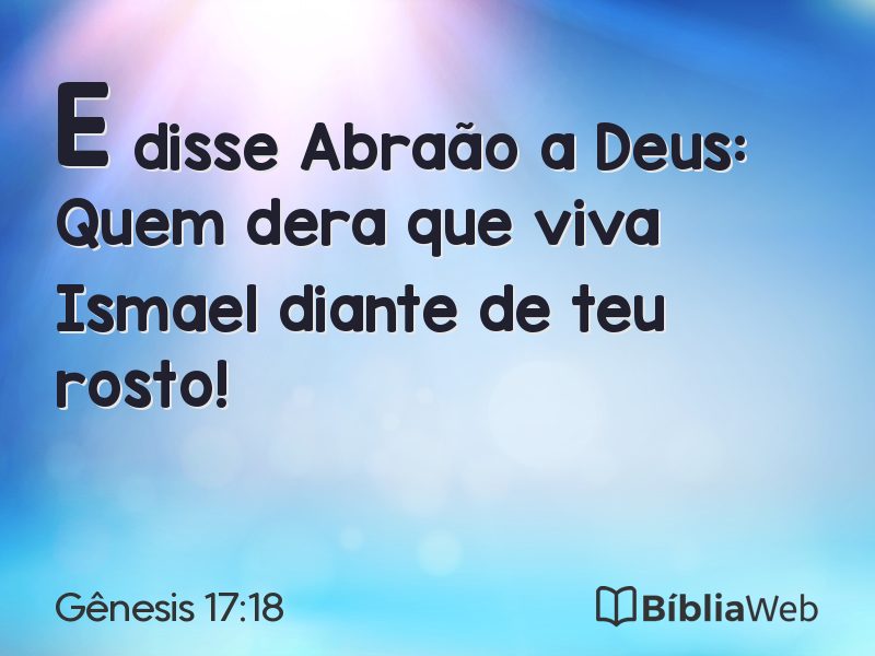 Gênesis 17:18 em imagem para compartilhar