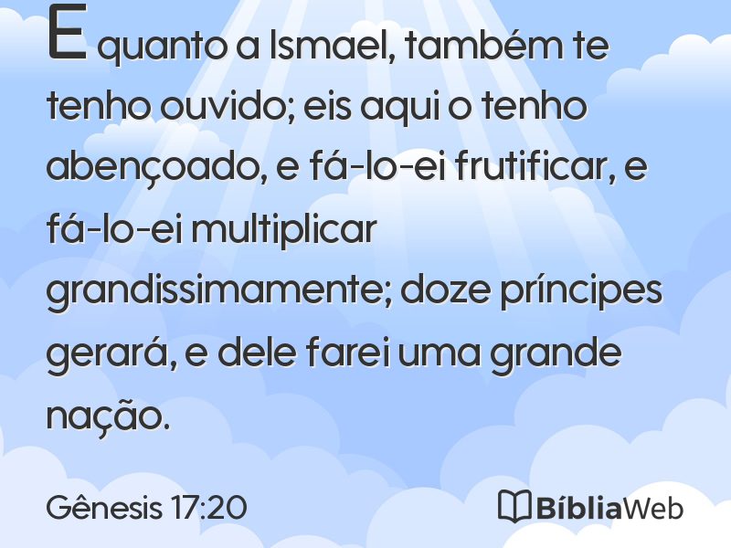 Gênesis 17:20 em imagem para compartilhar