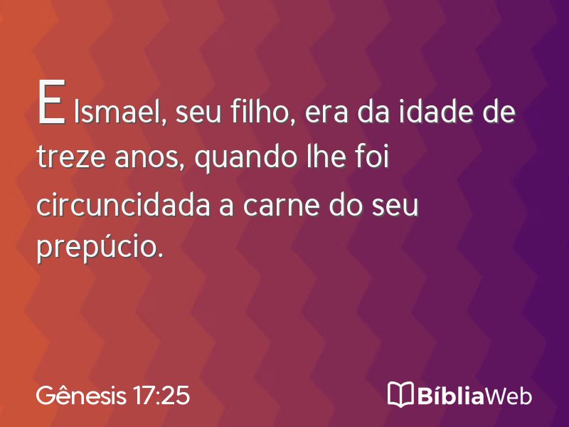 Gênesis 17:25 em imagem para compartilhar