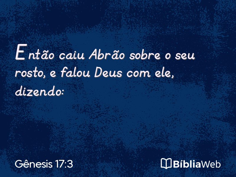 Gênesis 17:3 em imagem para compartilhar