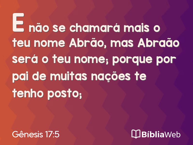 Gênesis 17:5 em imagem para compartilhar