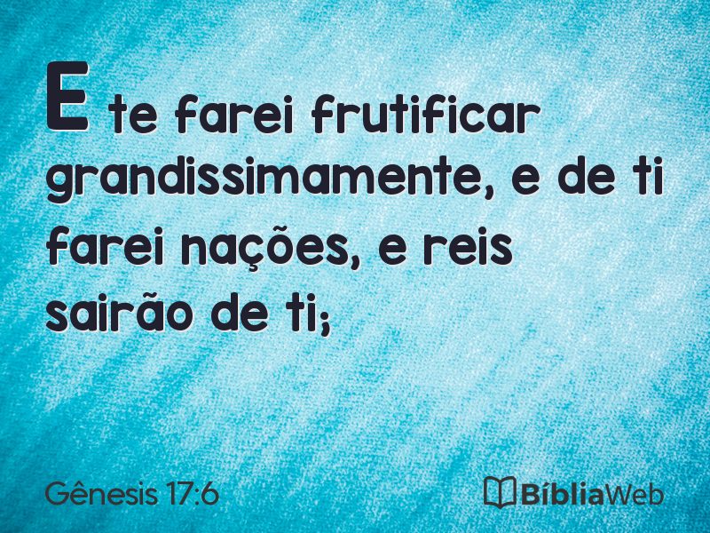 Gênesis 17:6 em imagem para compartilhar